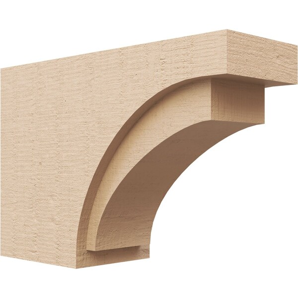 Ekena Millwork 4in. W x 8in. H x 12in. L Rivera Woodgrain TimberThane Rafter Tail, Primed Tan RFTUR04X08X12RIVRCPR - main